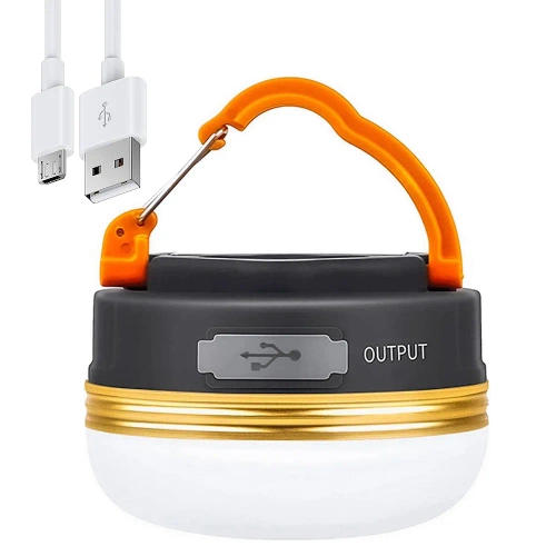 LED-Campinglampe | Taschenlampe mit Magnet und Powerbank-Funktion, 4 Leuchtmodi, SOS, 1.800 mAh, 300 lm, bis zu 20 h Laufzeit | HWL-003