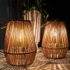 Kabellose Solarlampe | Gartenlampe mit Halterung | JX21-Bambus