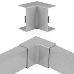 Innenwinkel-Verbinder für Kabelkanalabdeckung | 40 × 20 mm | grau | CDT-04-Grey