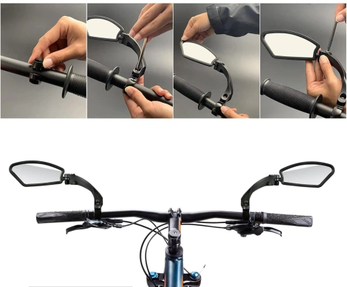 Fahrradspiegel für den Lenker | Rechter Rückspiegel für Roller | Schwenkspiegel | HSJ-210-Rechts