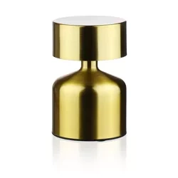 LED-Tischleuchte Pilzform | kabellos, Touch-Bedienung, geeignet für Hotel und Restaurant, Nachttischleuchte | gold | HJA40-GOLD