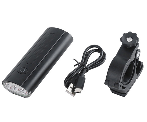 Vorderes Premium-Fahrradlicht | Aluminium | 3x LED XM-L T6 CREE, 750lm, 6 Beleuchtungsmodi, 3000mAh Akku | Powerbank | L9