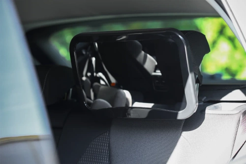 Rückspiegel zur Beobachtung des Kindes im Auto | an der hinteren Kopfstütze mit elastischen Bändern befestigt | JH-04