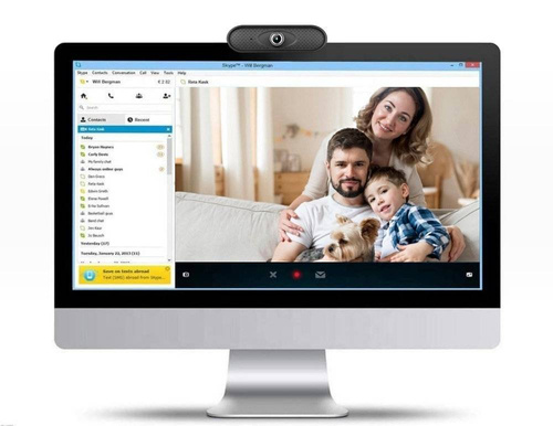 Webkamera FULL HD | Autofokus | Sensor F37 Multi-Linse 1080p | Q6-Schwarz