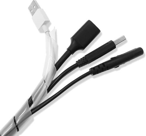 Kabel-Organizer, Kabelschutz, Geflechtschlauch für Kabel und Leitungen | 20 mm | weiß | CRG-001-10M