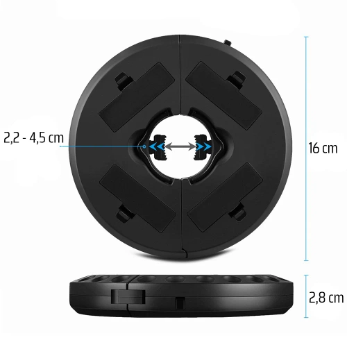 LED-Gartenleuchte für Sonnenschirm | Ø 22–45 mm, 28 LEDs, 3 Leuchtmodi, Batteriebetrieb 4x AA | LY-G003