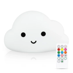 Silikon LED Nachtlicht Wolke | Tragbare Kinderlampe 9 Farben Licht | USB wiederaufladbare Lampe | JL-907