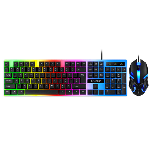 Gaming-Set Tastatur und Maus, LED-RGB-Beleuchtung, USB | TF230
