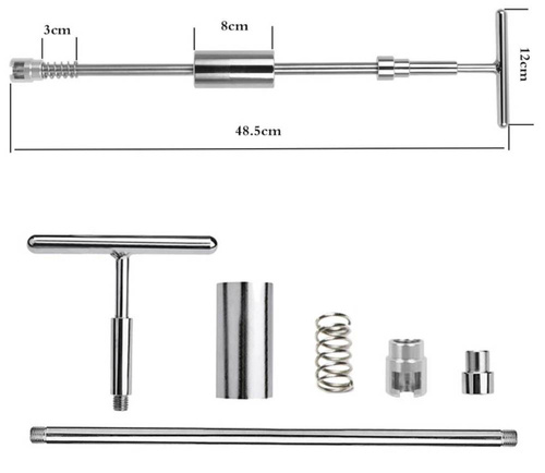 Karosserie-Ausbeulwerkzeug-Set | 1 Stück Ausbeulhammer mit 18 Aufsatzpilzen in verschiedenen Durchmessern | Y-109