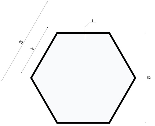 LED-Pendelleuchte | 50 W | Voll-Hexagon | Aluminium | CCD flimmerfrei | Ø 60x6 cm | LPL-003