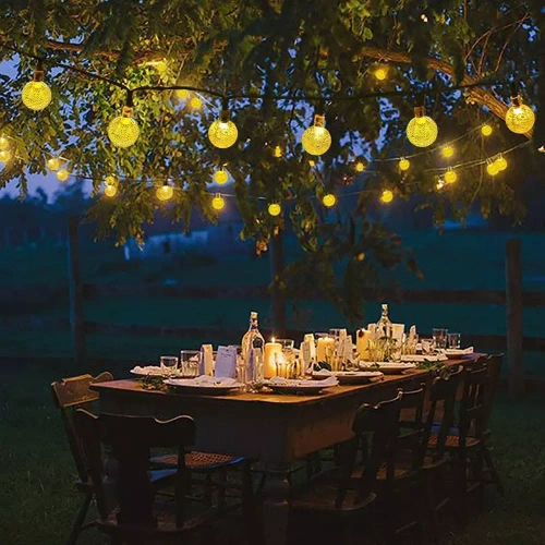 Wynik: LED-Gartengirlande solarbetrieben | 6 Meter, 40 LEDs | SDC-Q40LED-6M