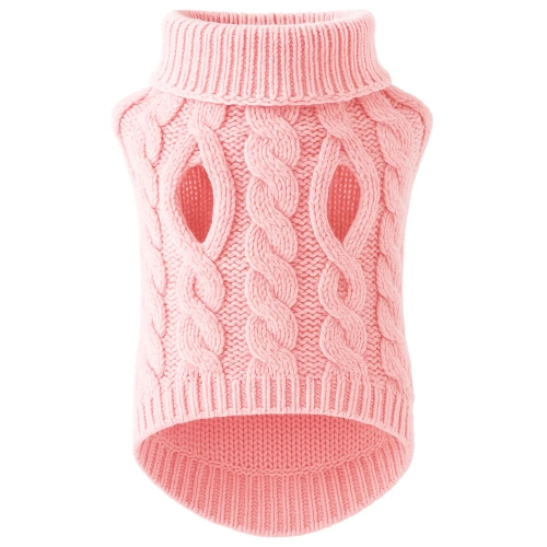 Weicher, flexibler Haustierpullover für Hund oder Katze | Größe M | rosa | PET-014M-PINK