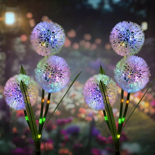 Sonnenblume Solar | Solar-LED-Gartenlampe Knoblauch Ziertrio | 70 cm, 600 mAh | FLD-03-C
