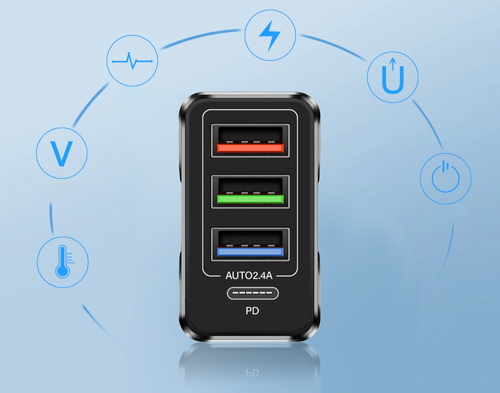 Netzladegerät mit 3 USB-Anschlüssen und PD-Port (USB-C) | CA-060