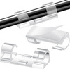 Set 10 Stück Kabel- und Draht-Organizer | Nano-Klips mit Klebeband | Transparent | KZ-D58