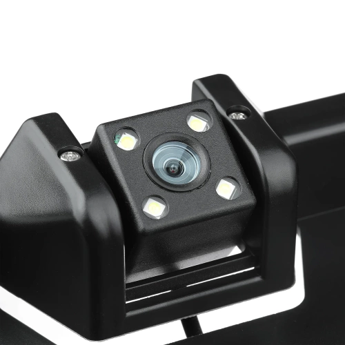 Kennzeichenrahmen mit Rückfahrkamera und Parksensoren – 3in1 | Rückfahrkamerarahmen mit Sensoren – Weitwinkel, LED, wasserdicht IP67