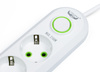 Steckdosenleiste 5 m | 5 Steckdosen + 3x USB | weiß | LH-F05U