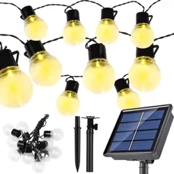 Solar LED Lichterkette, Gartenlampe zum Einstechen | 10 LED-Lampen | 5 Meter | SDC-10LED-5M