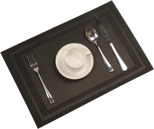 Tischset | Untersetzer | Tischdecke | Dekorative Küchenmatte | F040-SCHWARZ