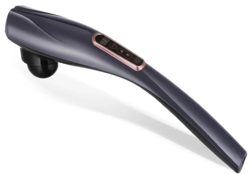 Massagegerät mit austauschbaren Aufsätzen | Vibrationsmassage für den Rücken | Massagepistole zur Bekämpfung von Cellulite | YT-1706-GREY