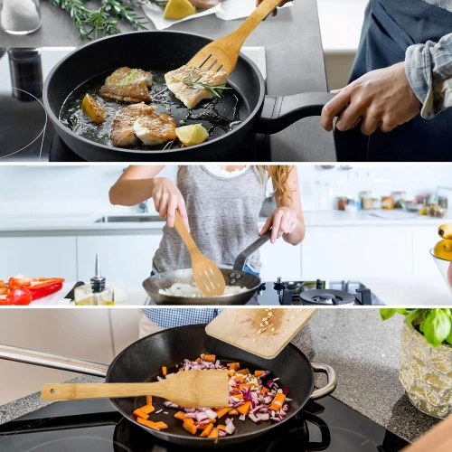 Küchenutensilien-Set aus Bambus mit Halter | 5-teilig | BRS-5in1-BAMBOO