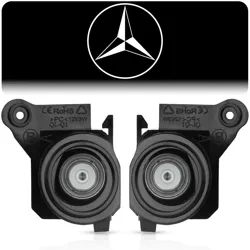 LED-Logo-Projektor für Seitenspiegel montiert | Hologramm Mercedes GLS, GLE, G | Willkommenslogo | ML-BM3