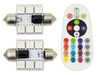 LED-Leuchtmittel | 39 mm | RGB C5W Set | 2 Stück C5W RGB | Fernbedienung