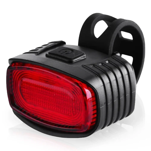 USB-LED-Fahrradlicht-Set – Vorne Weiß + Hinten Rot | Leistungsstarke Fahrradbeleuchtung| mit Batterie | BK-L8005
