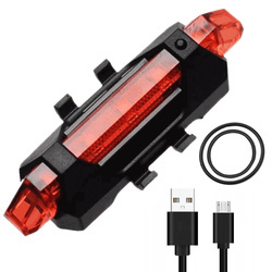 LED-Fahrradrücklicht | 5 Dioden, 7 Leuchtmodi, 15 lm, eingebauter Akku | BL918