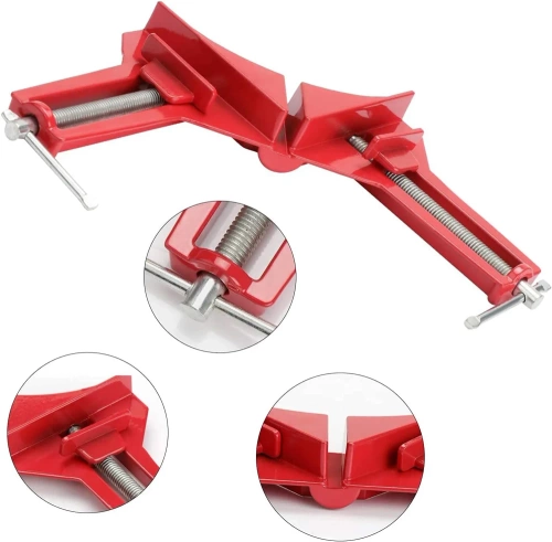 Schreiner-Winkelspanner | Eckzwinge | Winkelmontageklemme | AZ-C90-ROT