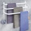 Handtuchhalter | Wandhalterung für das Badezimmer | Badezimmerstange | MJR-50CM-3-WEISS