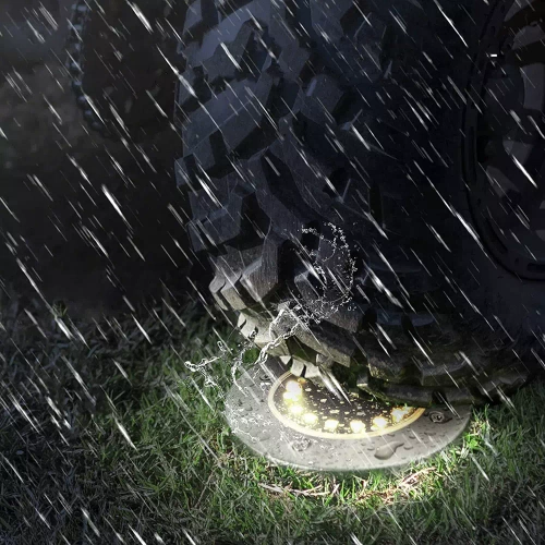 LED-Gartenleuchte, Bodeneinbau, Erdspieß | 16 LED | Edelstahl | ⌀ 11,5 cm | YNG-16LED-WC