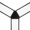 Verbindungselement für Lampen aus der Modern Office Serie | Verbindungselement, das es ermöglicht, 3 Lampen zu verbinden | C-7X4-3