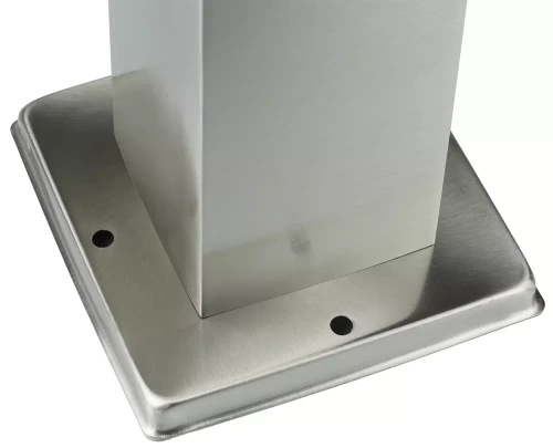 Gartenstandlampe, quadratischer Pfosten für E27-Glühlampe | 230V Stromversorgung, Edelstahl | Inox, 65cm | LLF-65CM