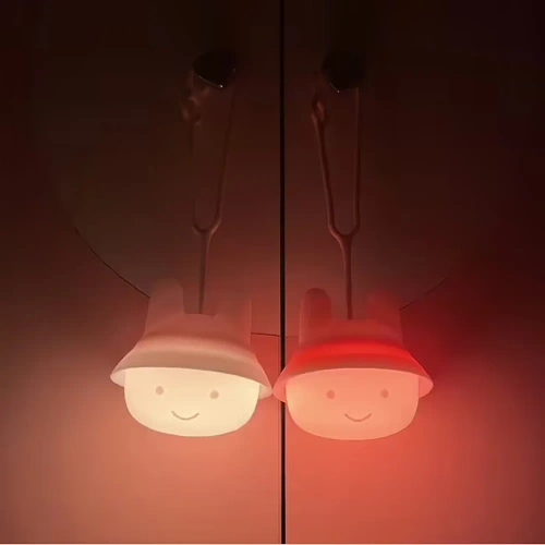 Silikon LED Nachtlicht Hase | Tragbare Kinderlampe 9 Lichtfarben | JL-502