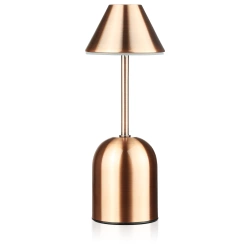 Kabellose Nachtlampe mit eingebautem 2000 mAh Akku | Moderne Tischlampe mit einstellbarer Leistung und Lichtfarbe | YG-D020-Kupfer