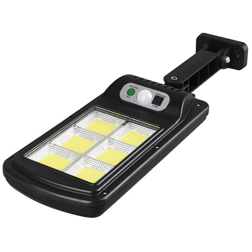 Solar-Gartenlampe mit LED, Bewegungs- und Dämmerungssensor IP65 | 120 LED-COB-Lampen | IR-Fernbedienung | LD-120COB-6S