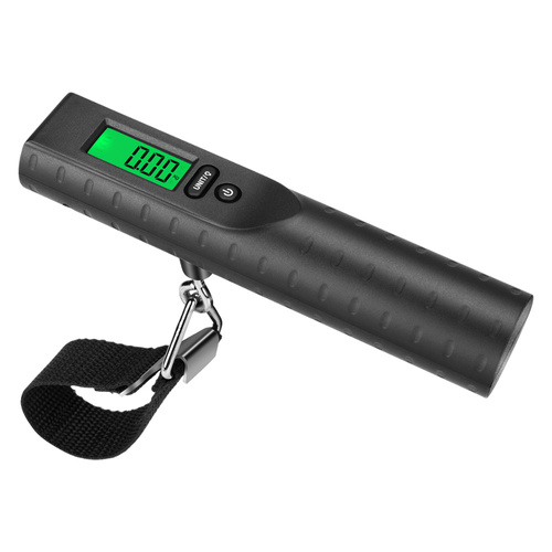 Elektronische Kofferwaage | Powerbank 3.000 mAh, Taschenlampe, Thermometer | bis 50 kg ±10 g | OSC-38