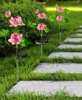 Solarblume | Solar-LED-Gartenlaterne Lotus, Seerose | 72 cm, 600 mAh | FLD-25-PINK