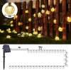 Solar-Garten-Lichterkette LED | 6 Meter, 40 LED-Lampen | SDC-Q40LED-6M