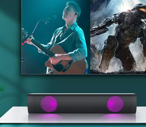 Computer-Soundbar 2.0 mit LED-RGB-Beleuchtung | 6W RMS | S10