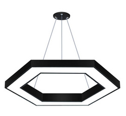 LED-Pendelleuchte | 60 W | Hexagon | Aluminium | CCD flimmerfrei | Ø 100x6 cm | LPL-002