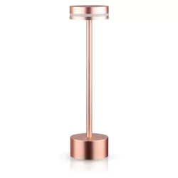 LED-Tischlampe | Moderne Nachttischlampe mit eingebautem Akku | ATL08-COPPER