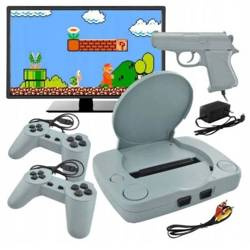 Konsole RV Retro | 16 eingebaute 8-Bit-Spiele | 2 Controller + Pistole | RS-70