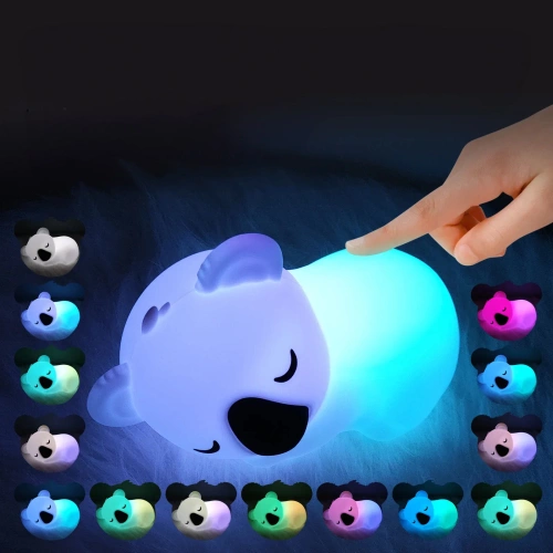 Silikon LED Koala Nachtlicht | Tragbare Kinderlampe 9 Lichtfarben | JL-708