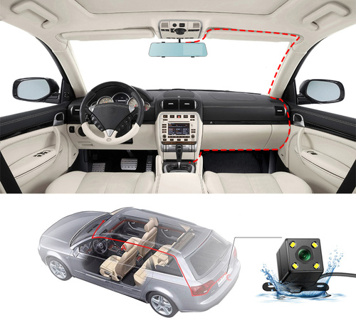 Autokamera | 3 Kameras – Front, Heck, Innenraum | FullHD 1.296p | 4" Display | PZ-E9