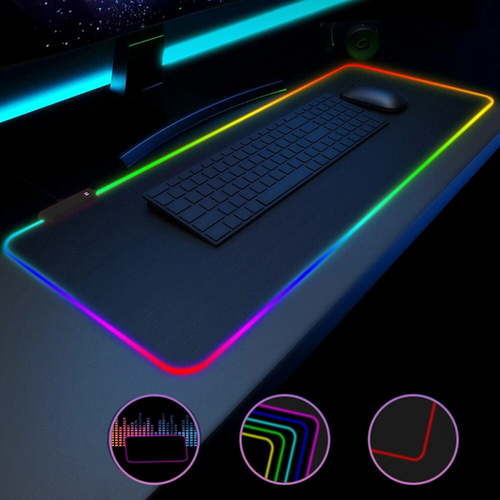Mauspad | 80x30 cm | LED-RGB-Beleuchtung | 13 Beleuchtungsmodi | MP-001L
