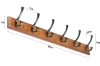 Holzkleiderständer | Wandgarderobe | Garderobenhaken mit 12 Haken | HG-60CM-WOOD