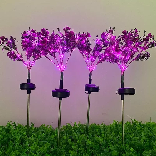 Solarblume | Solar-LED Gartenlampe Orchideenstrauß | 60 cm, 600 mAh | FLD-16-LILA