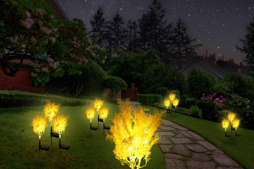 LED-Gartenleuchte solarbetrieben | 65 cm, 600 mAh | gelb | FLD-43-YELLOW